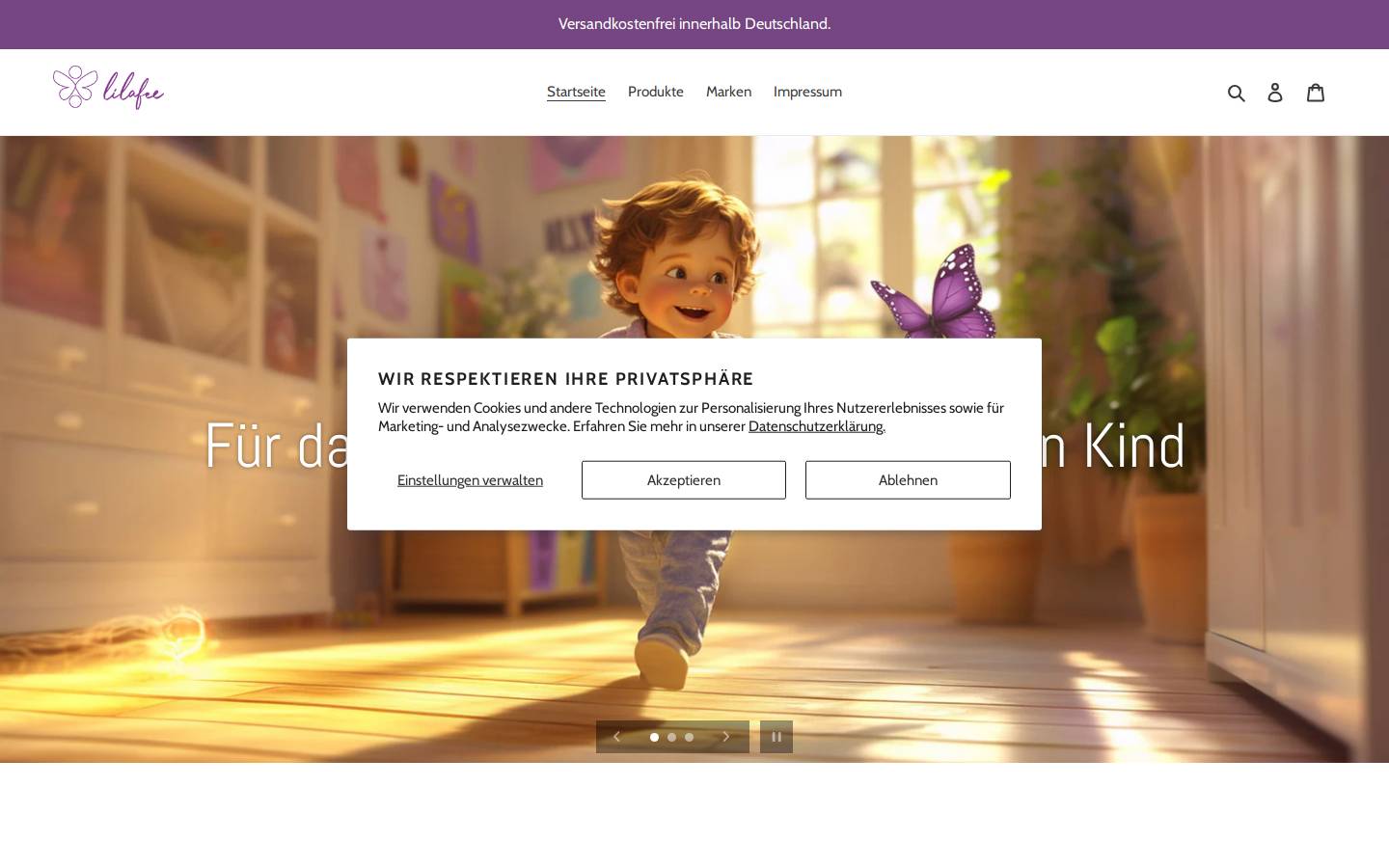 lilafee.de homepage screenshot