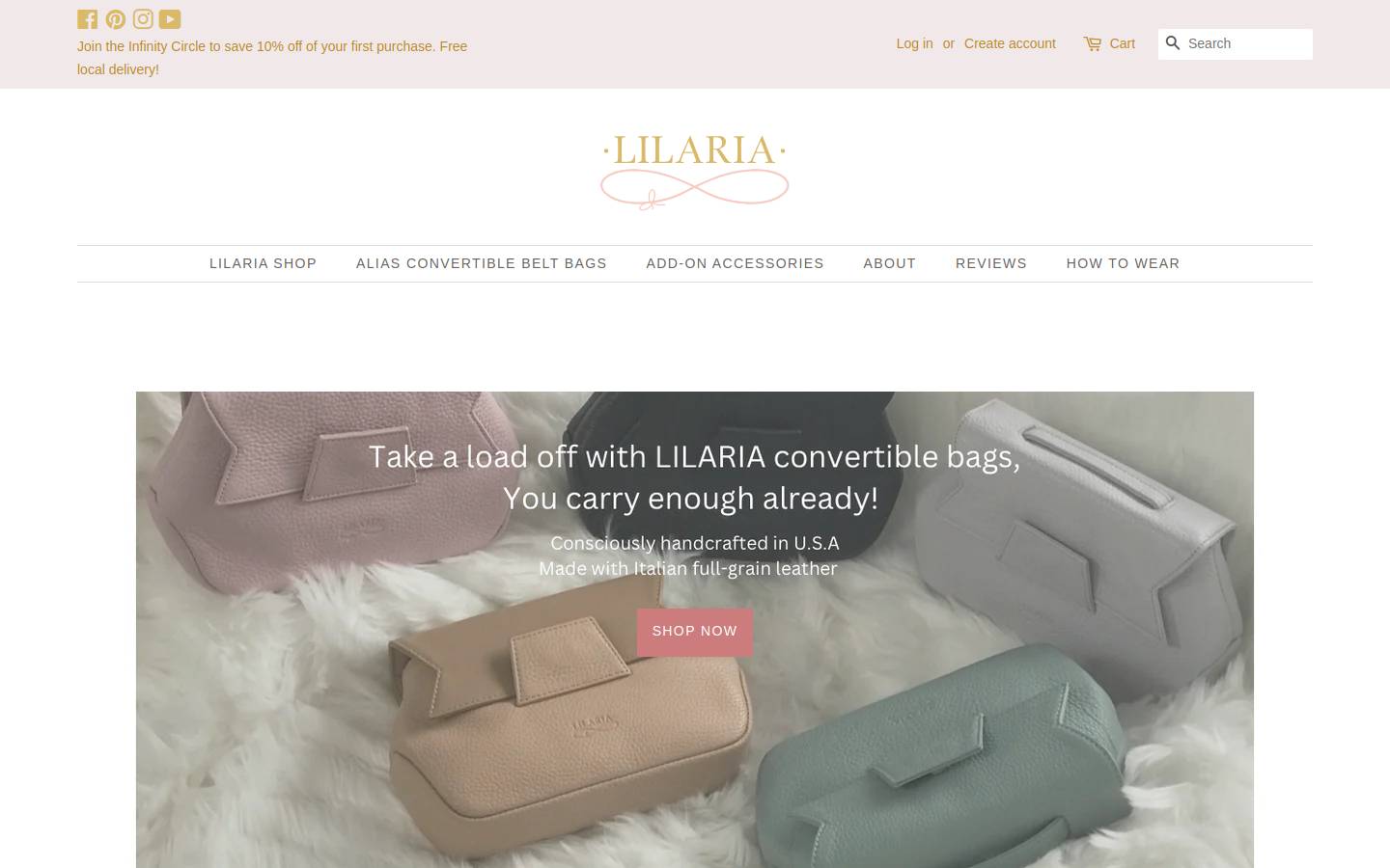 lilaria.com homepage screenshot
