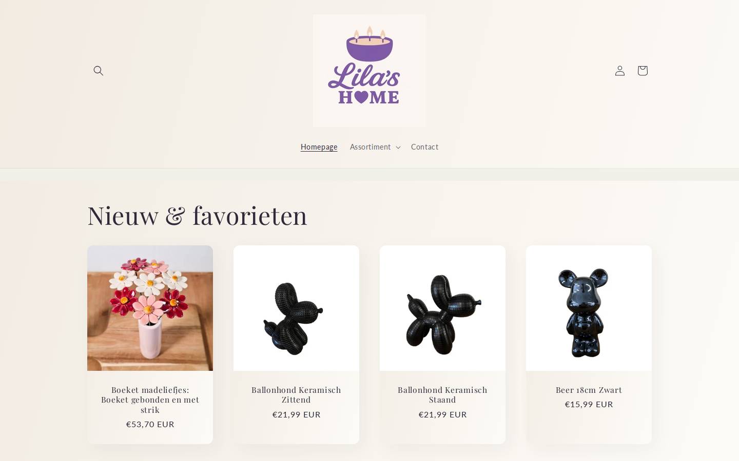 lilashome.be homepage screenshot