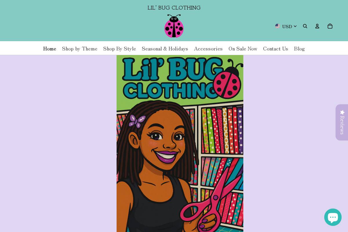 lilbugclothing.com homepage screenshot