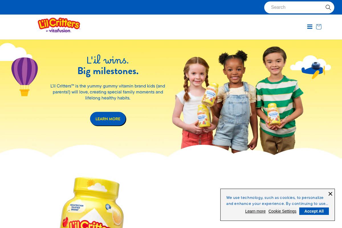 lilcritters.com homepage screenshot