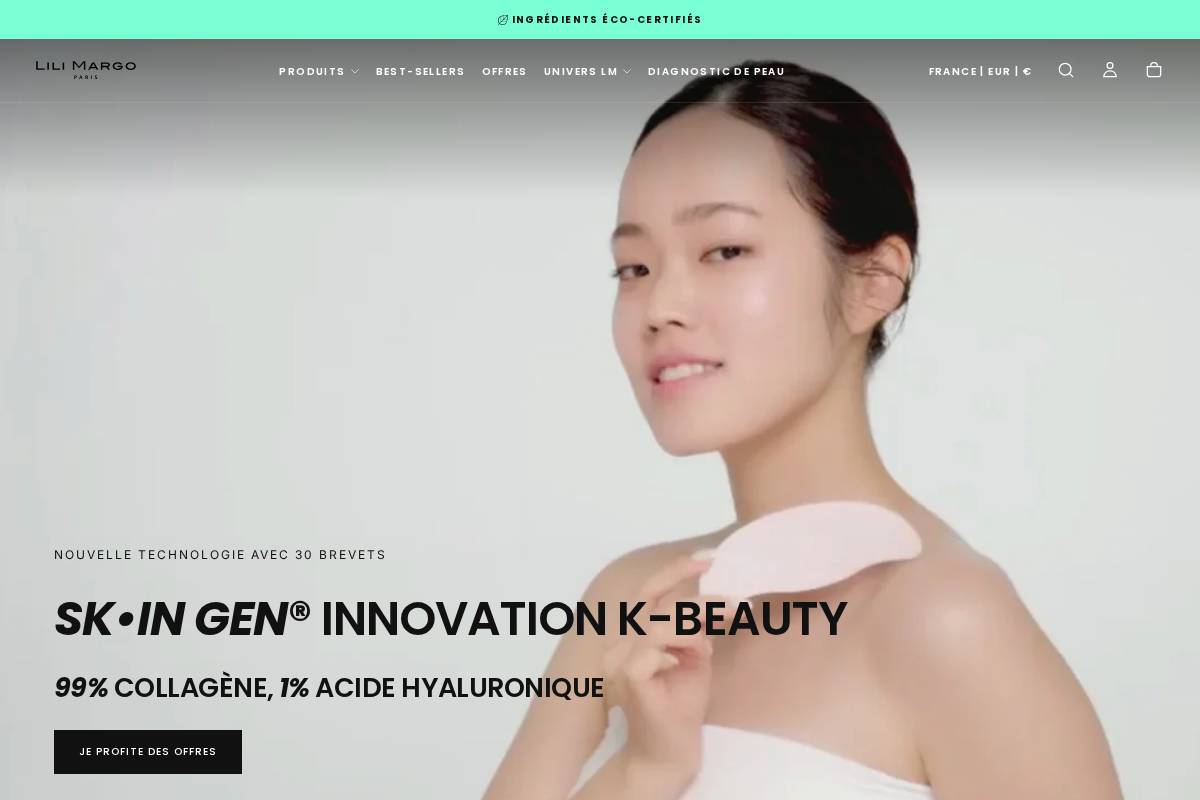 LILI MARGO homepage screenshot