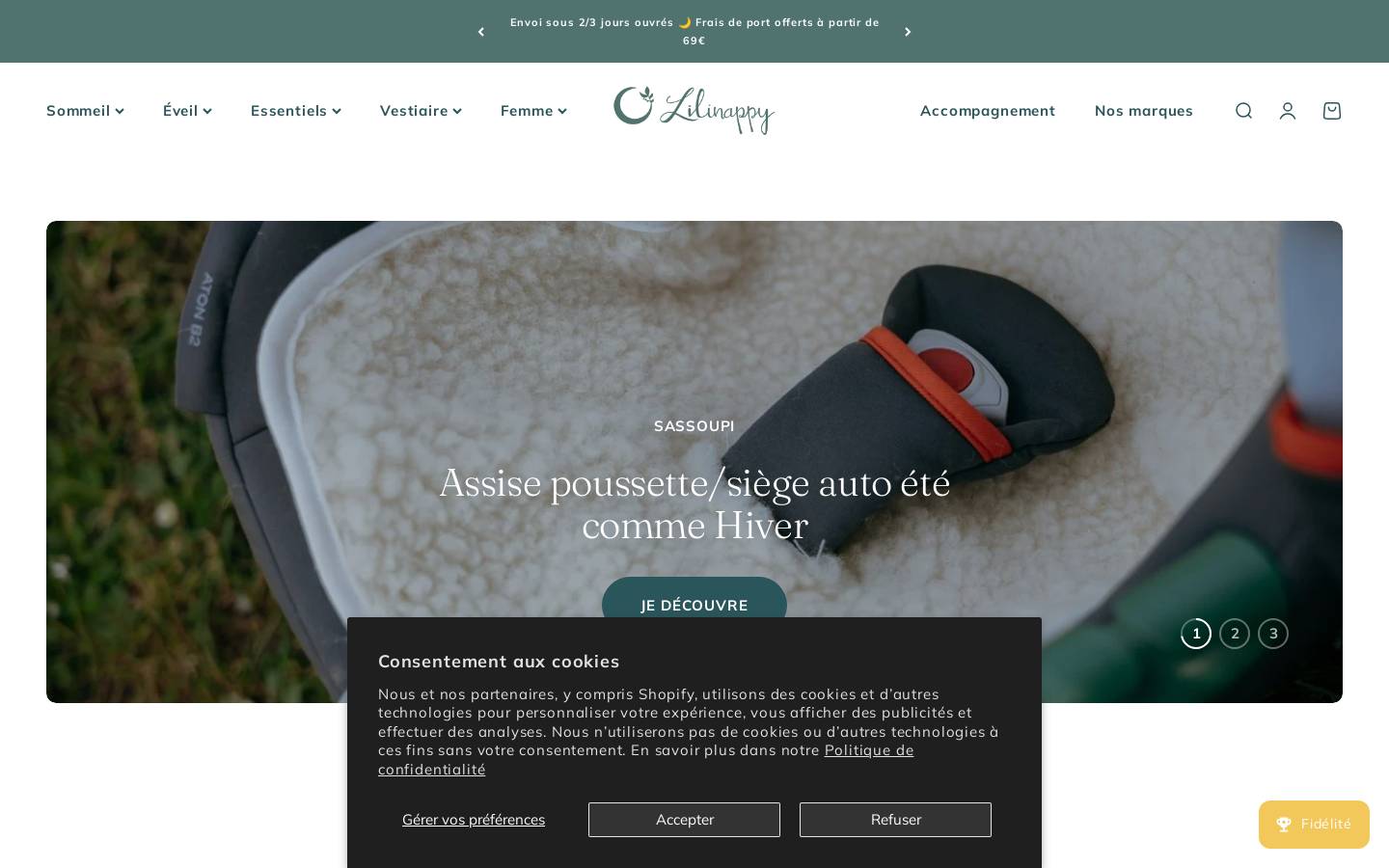 Lili Nappy homepage screenshot