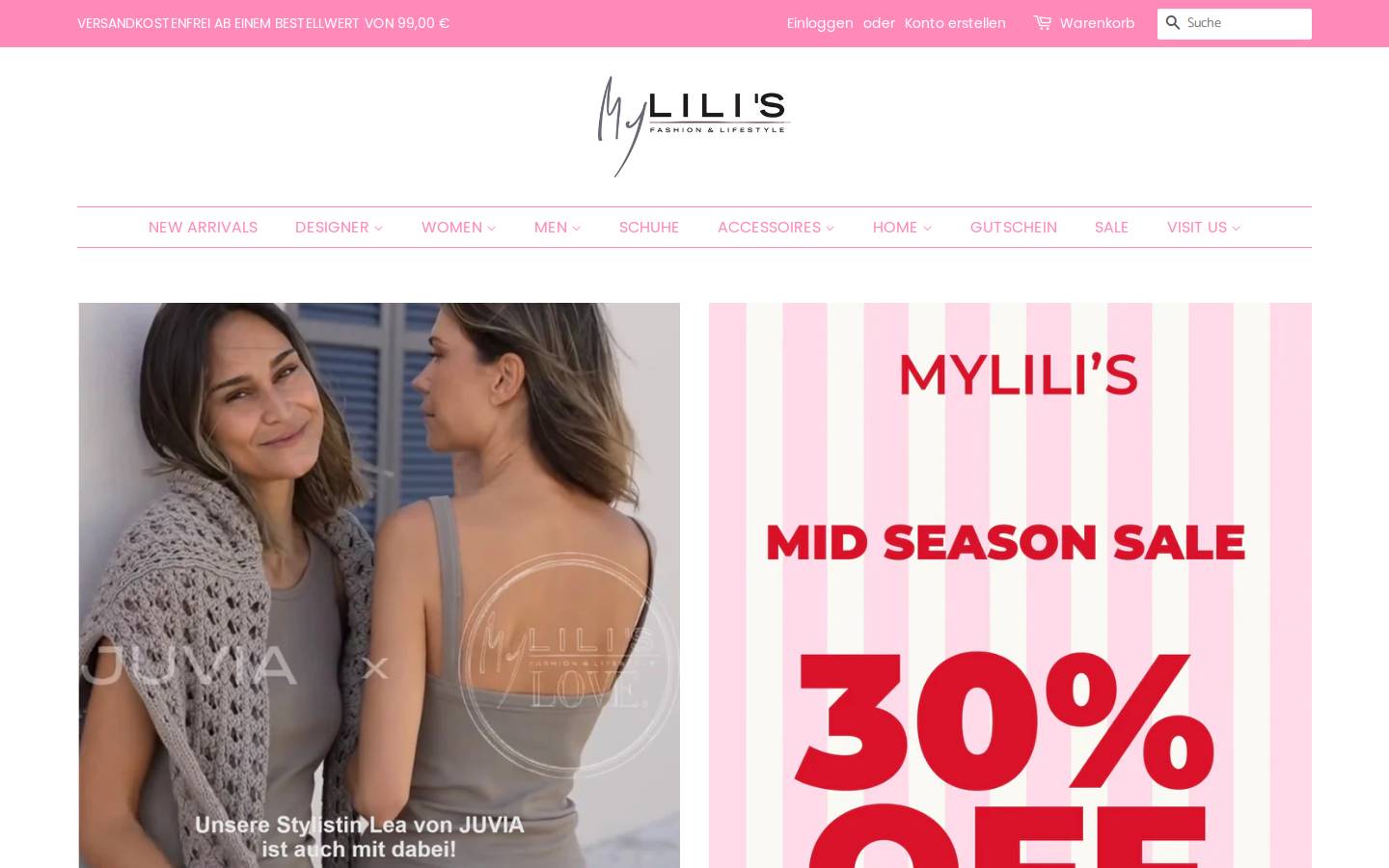 lilis-shop.de homepage screenshot