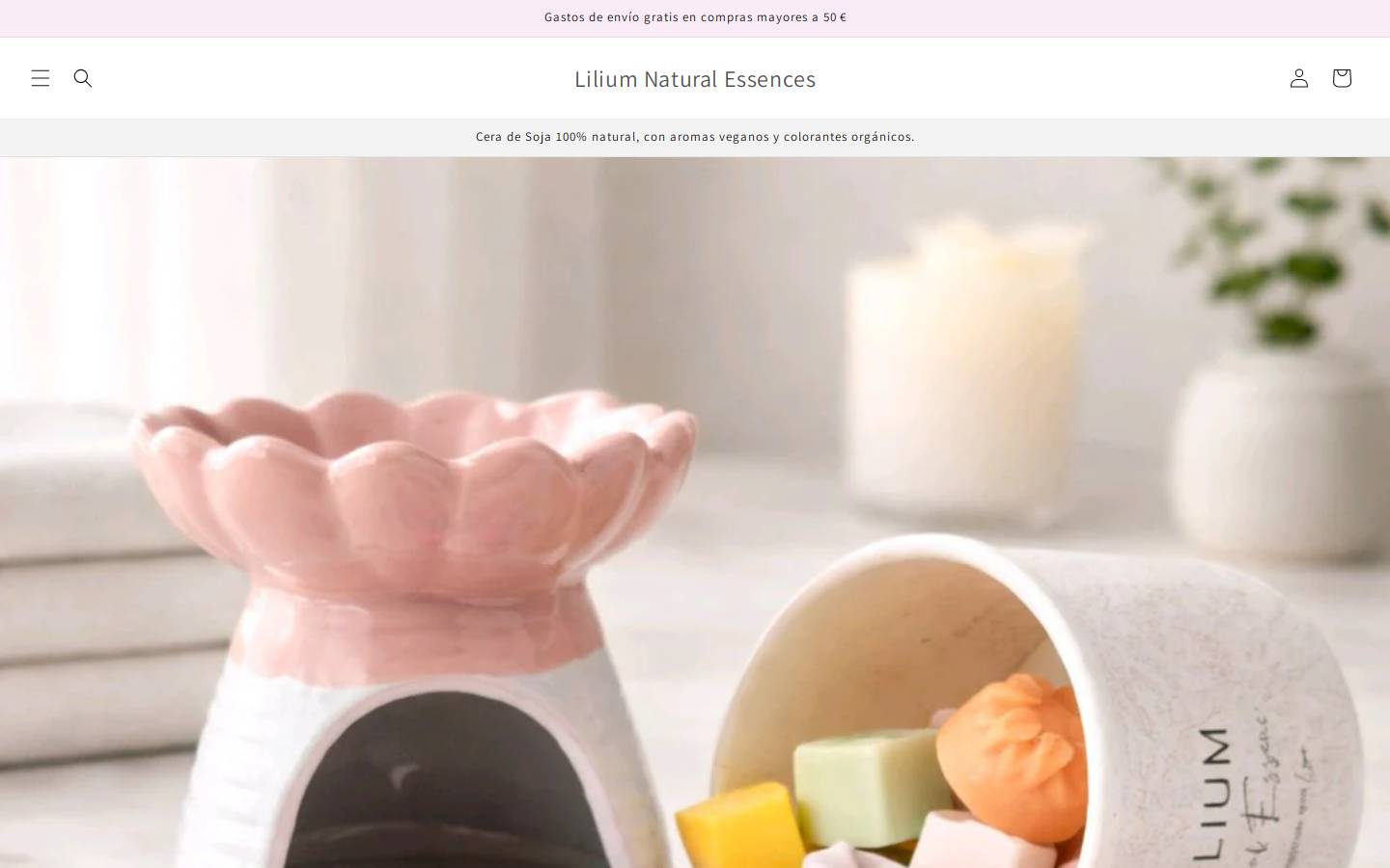 liliumnaturalessences.com homepage screenshot
