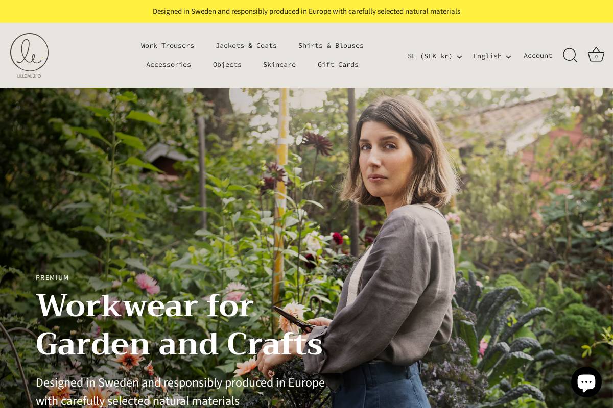 Lilldal 2:10 homepage screenshot