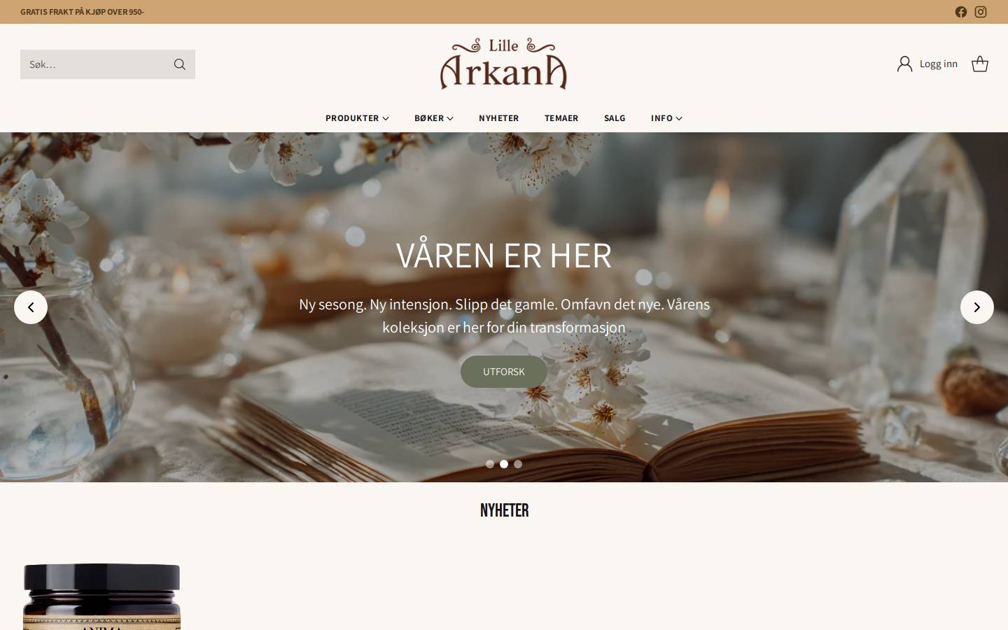 lillearkana.no homepage screenshot