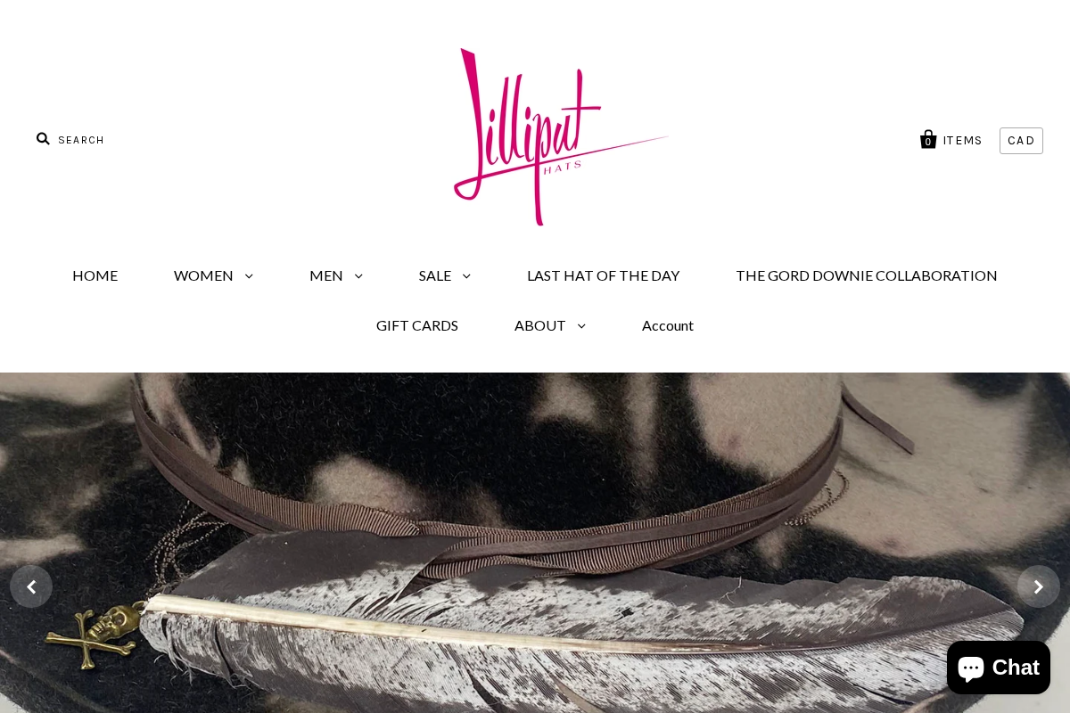 Lilliput Hats homepage screenshot