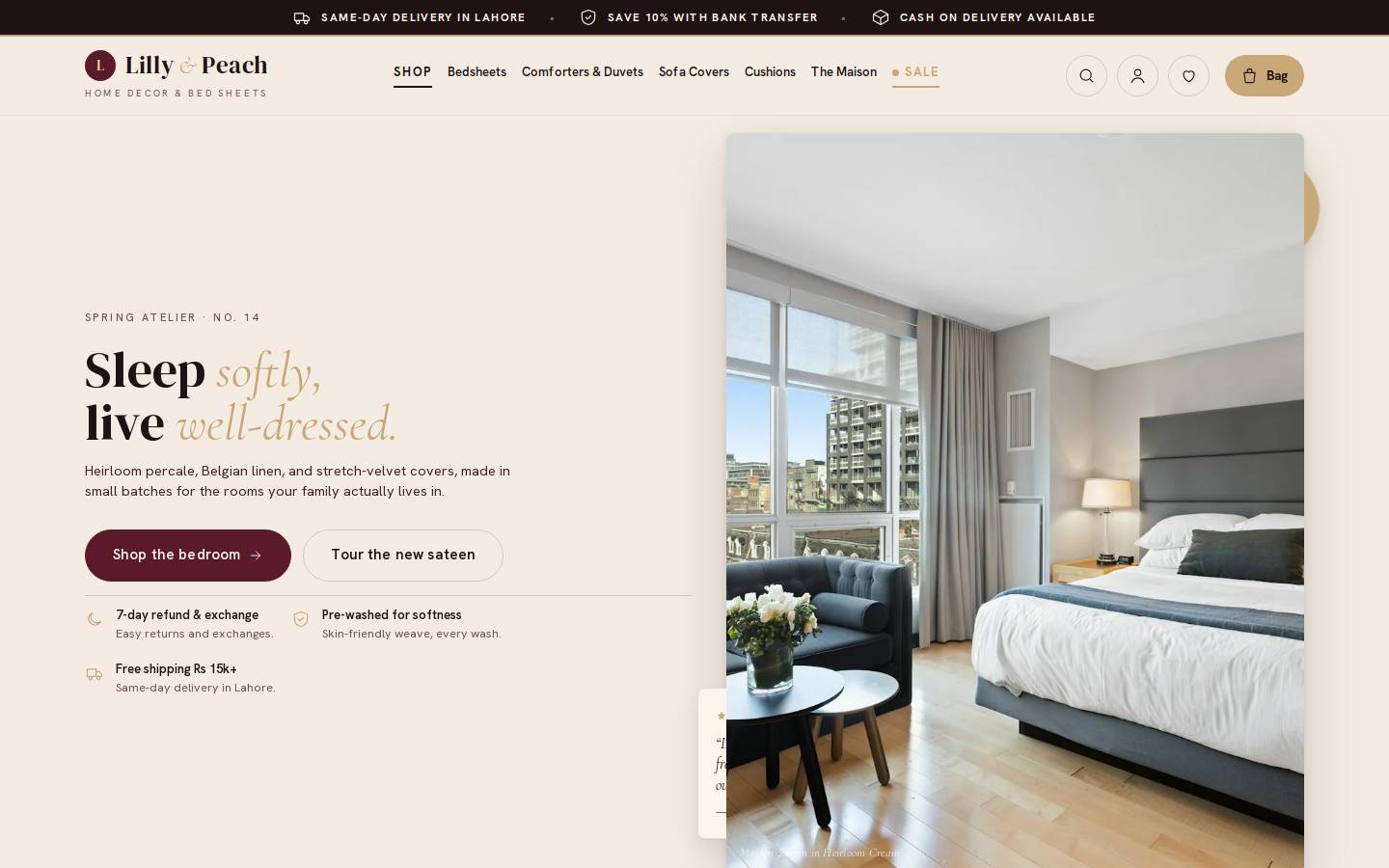 lillyandpeach.com homepage screenshot