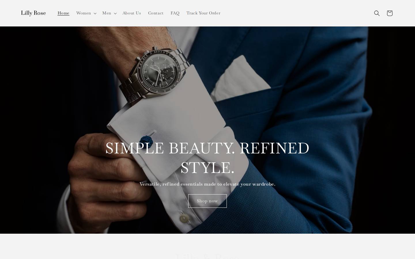 lillyroseboutique.com homepage screenshot
