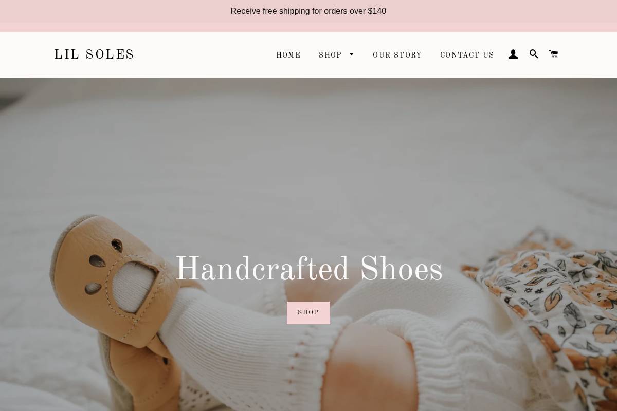 Lil Soles homepage screenshot