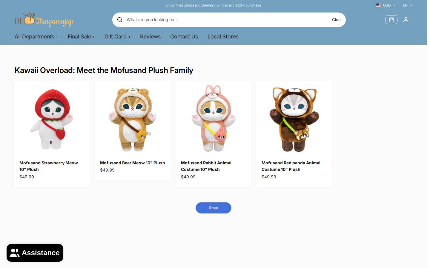 Lilthinga homepage screenshot