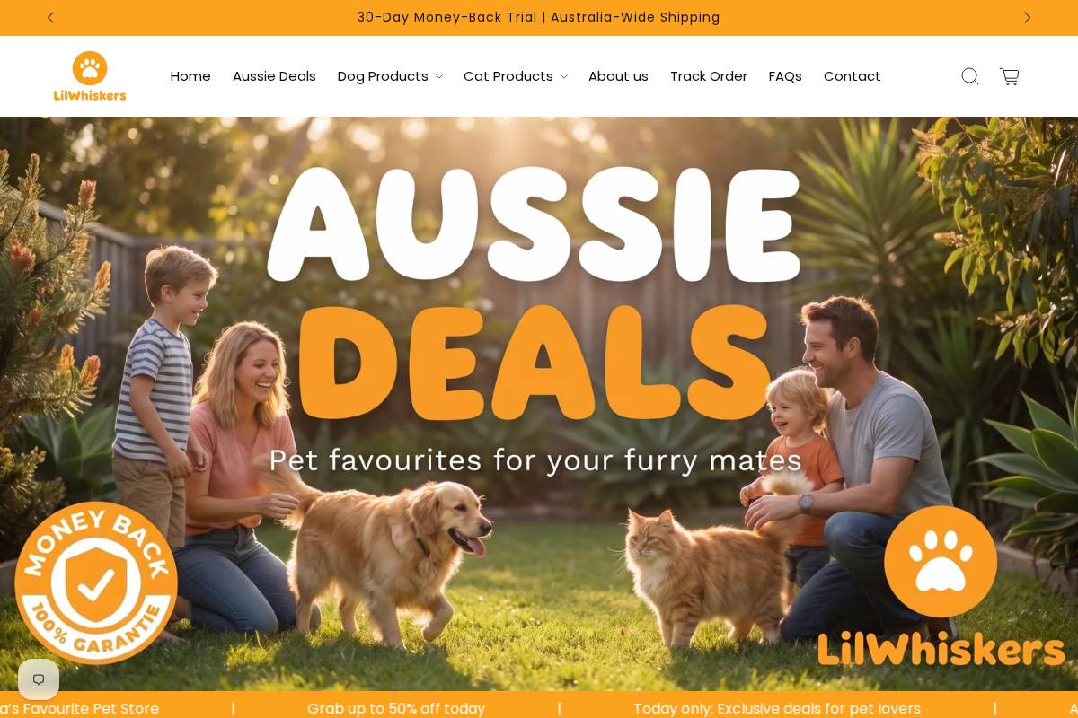 lilwhiskers.com homepage screenshot