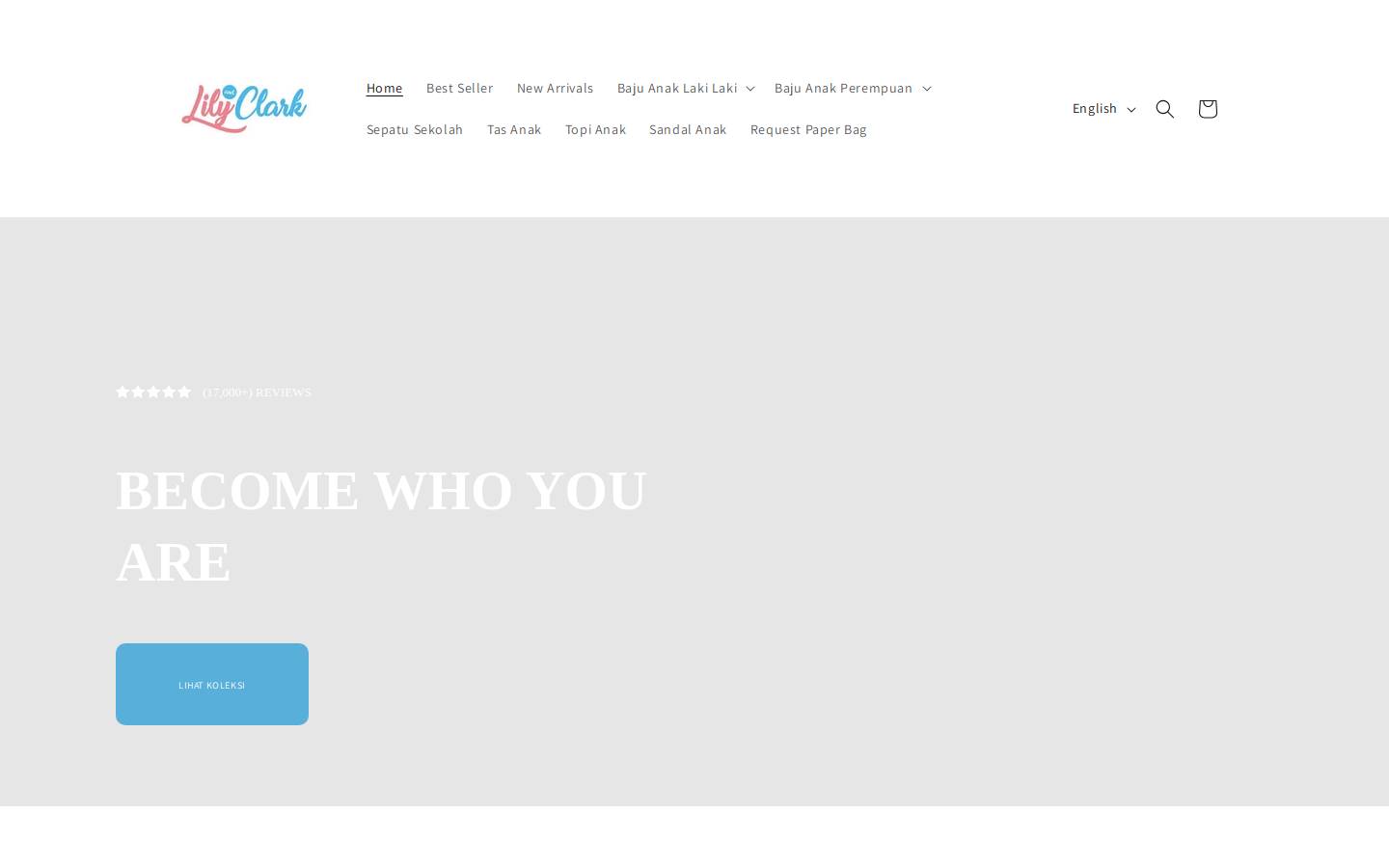 lilyandclark.com homepage screenshot