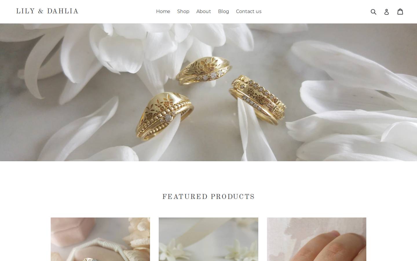 lilyanddahlia.com homepage screenshot