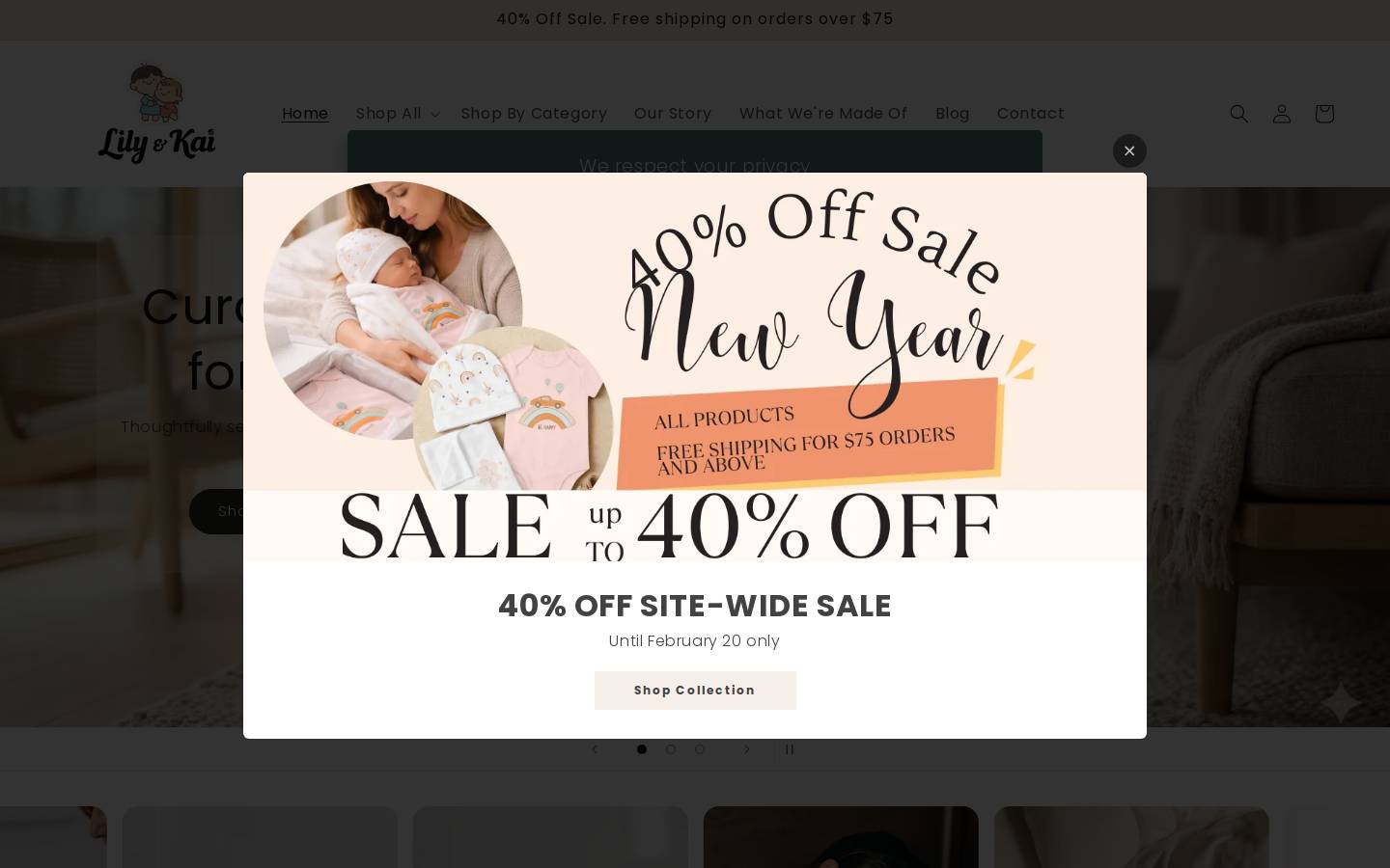 lilyandkai.com homepage screenshot