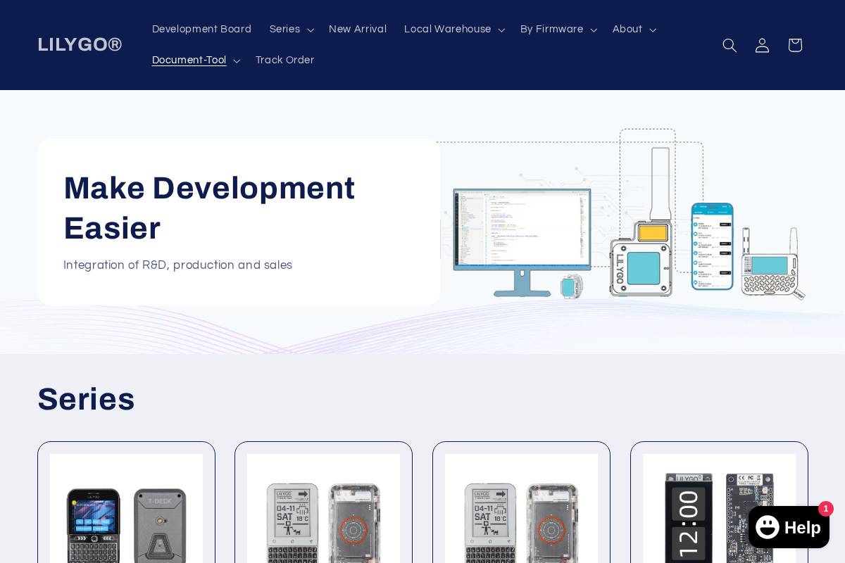 lilygo.cc homepage screenshot