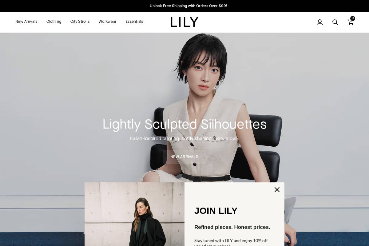 LILY STUDIO homepage screenshot