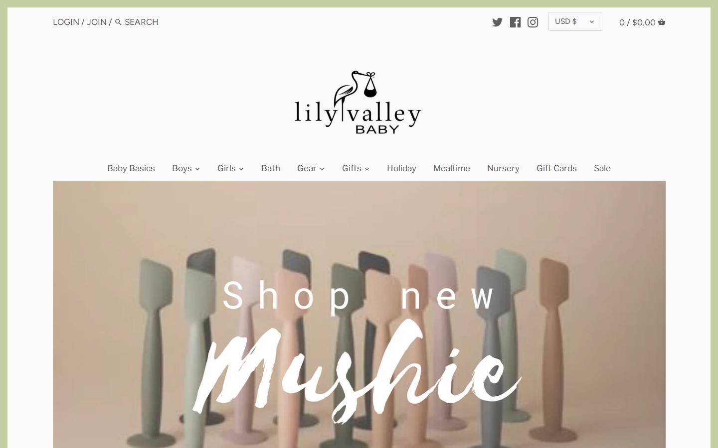 lilyvalleybaby.com homepage screenshot