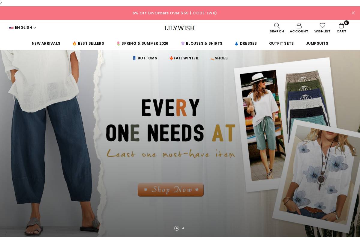 Lilywish homepage screenshot