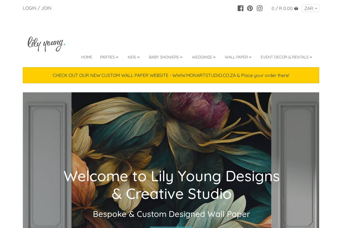 lilyyoung.com homepage screenshot