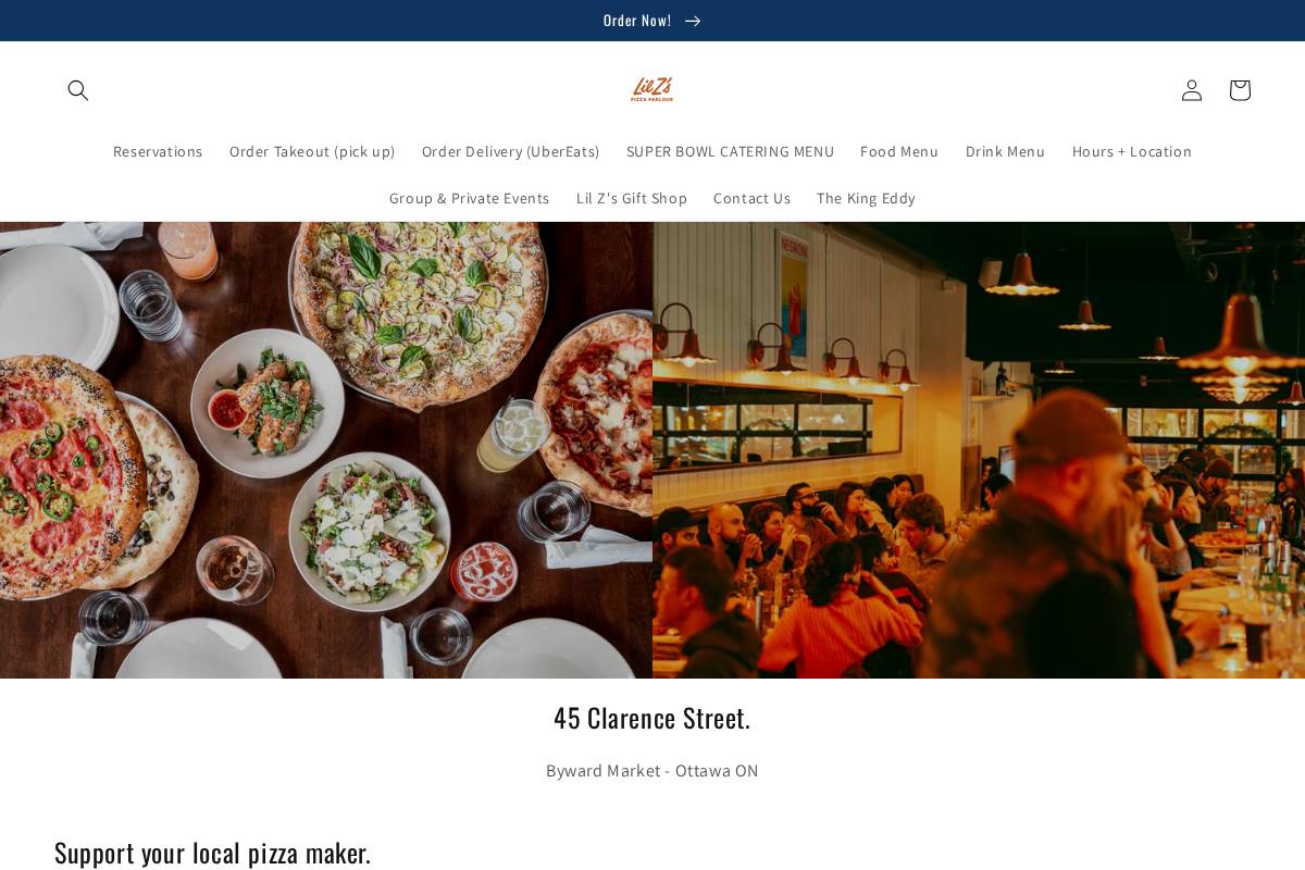 lilzpizza.com homepage screenshot