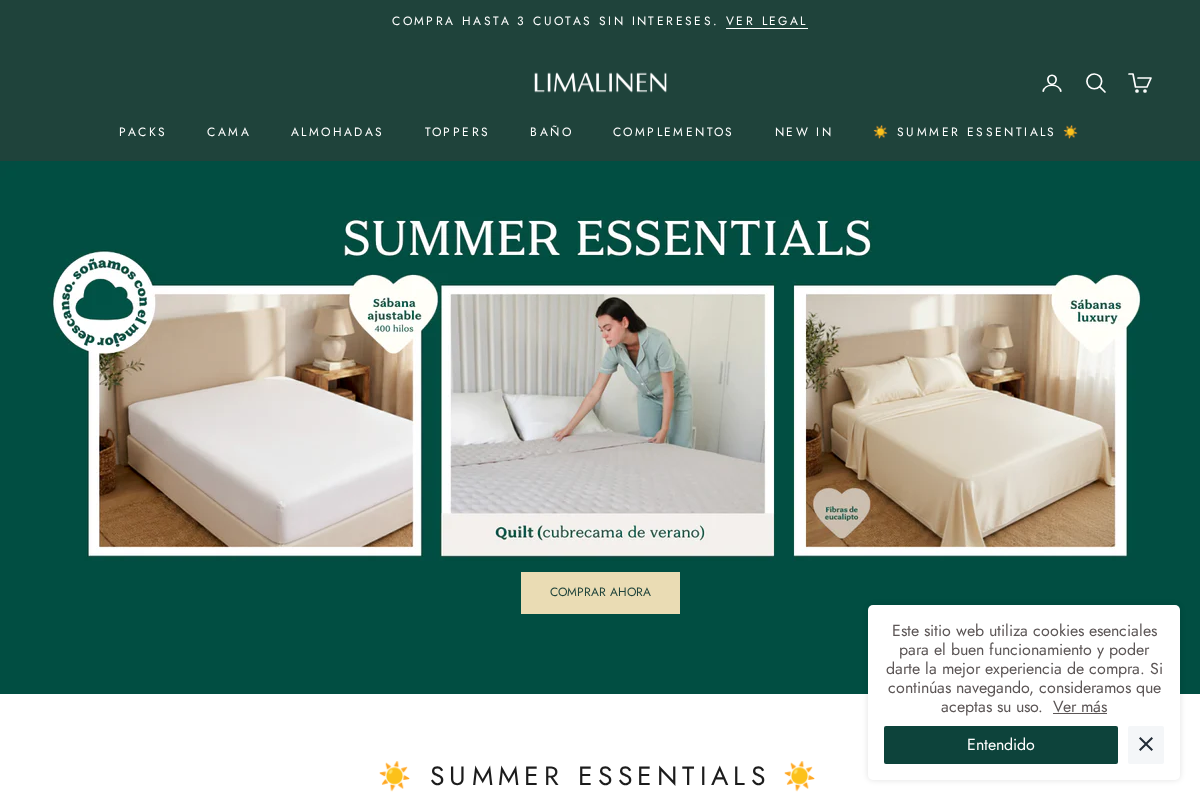 limalinen.com homepage screenshot