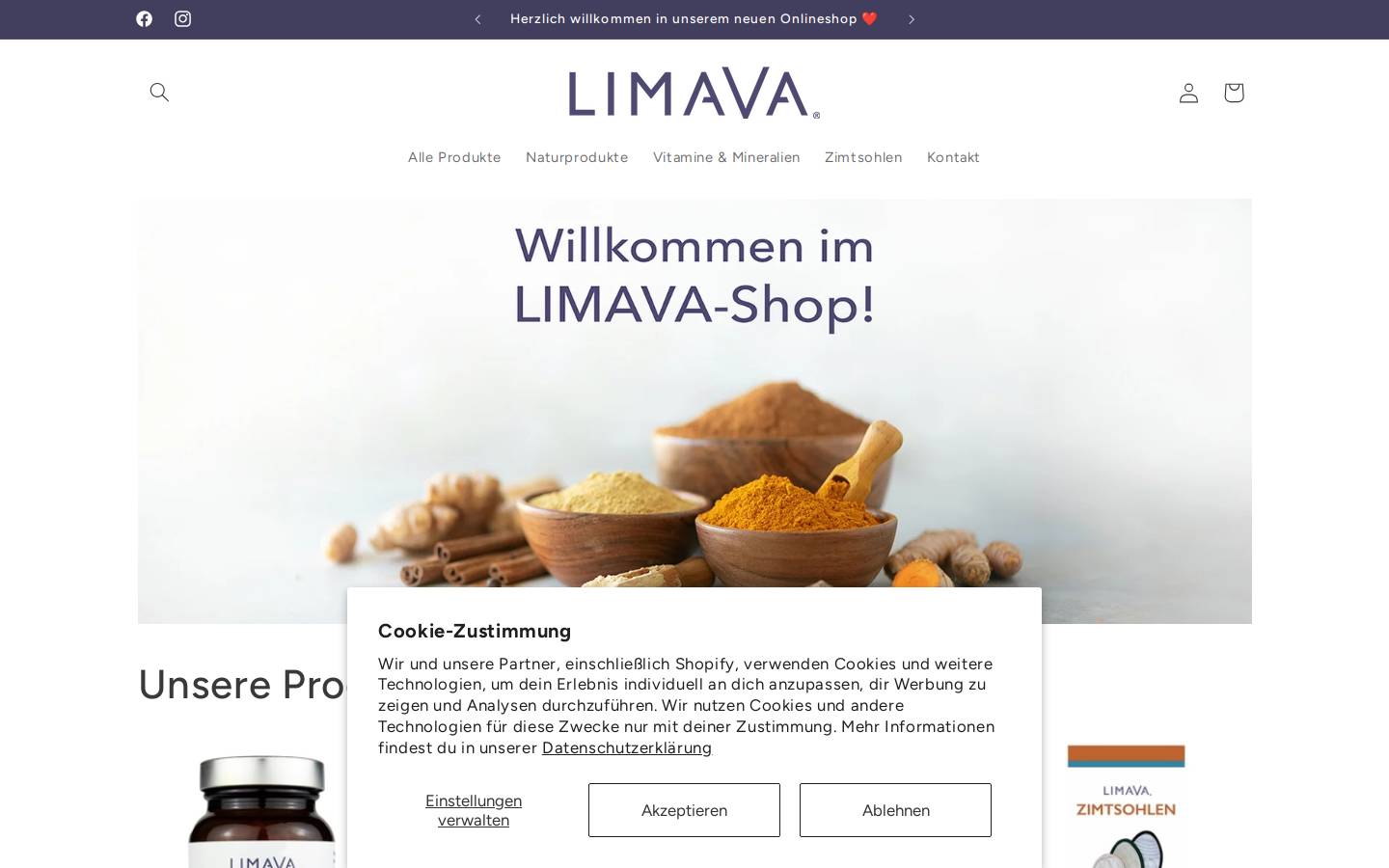 LIMAVA GmbH homepage screenshot