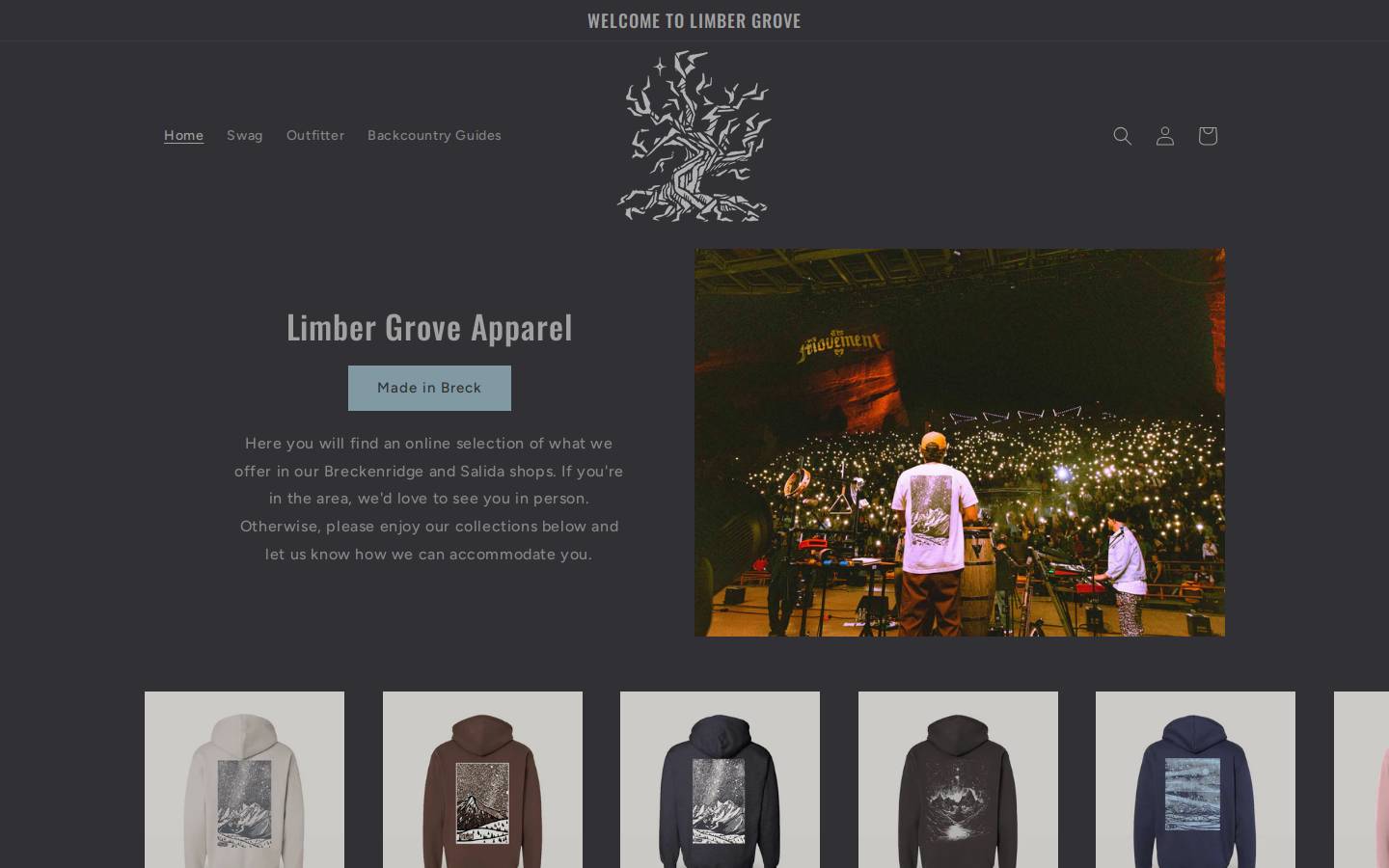 limbergrove.com homepage screenshot