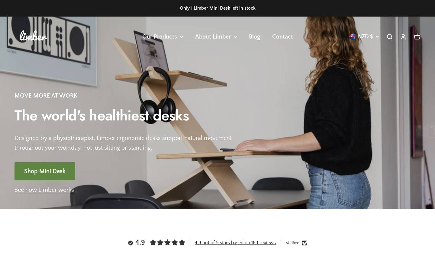 limberlife.co homepage screenshot