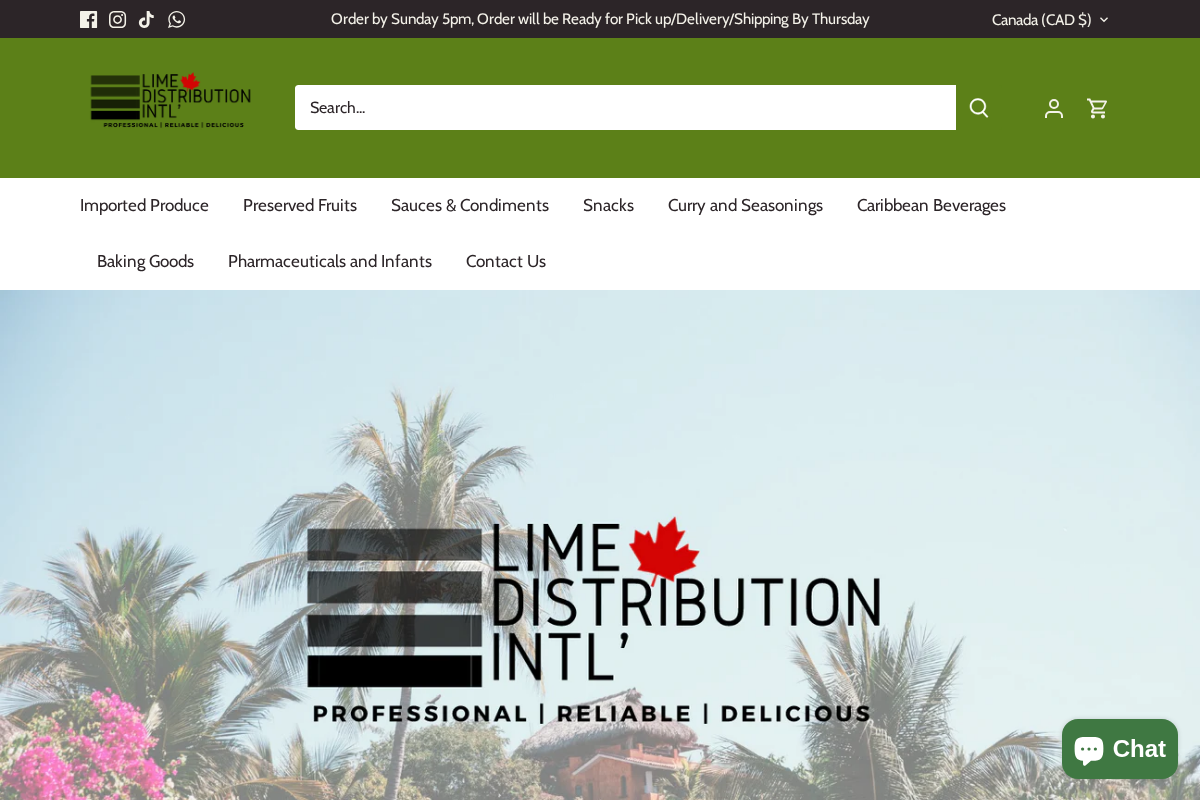 LIME DISTRIBUTION INTL' INC. homepage screenshot