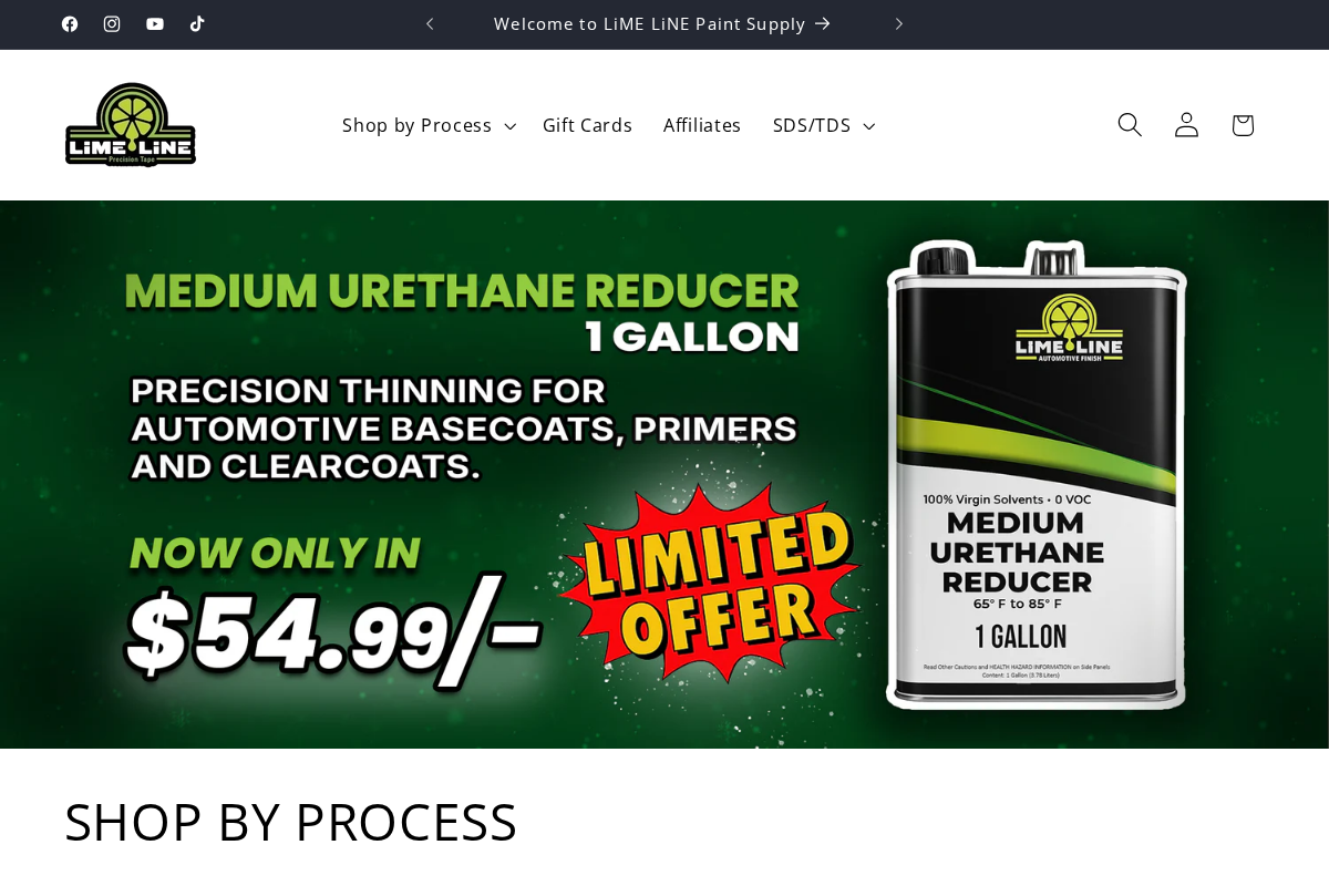 limelinepaintsupply.com homepage screenshot