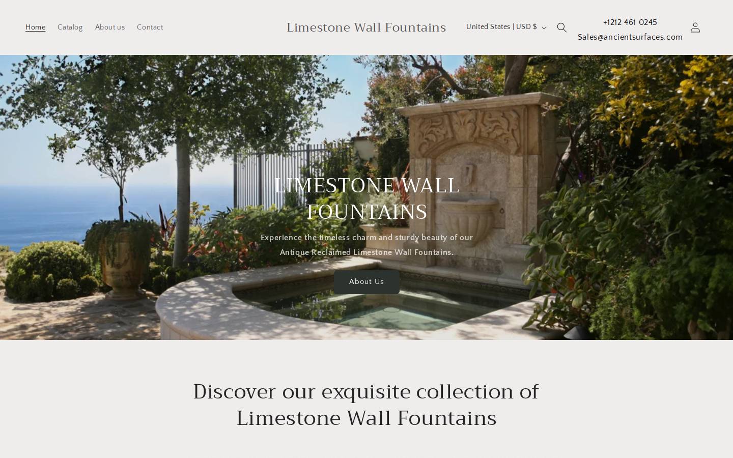 limestonefountain.com homepage screenshot