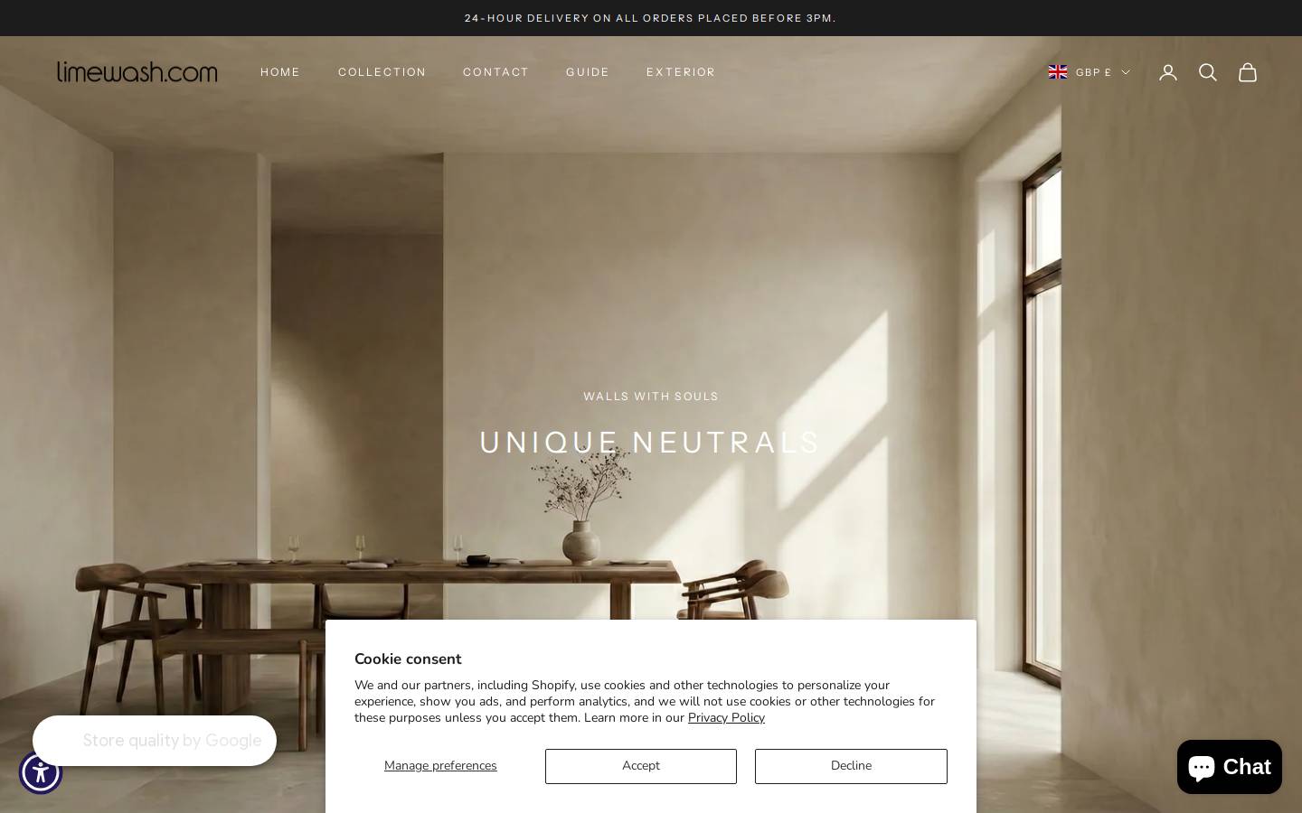 limewash.com homepage screenshot