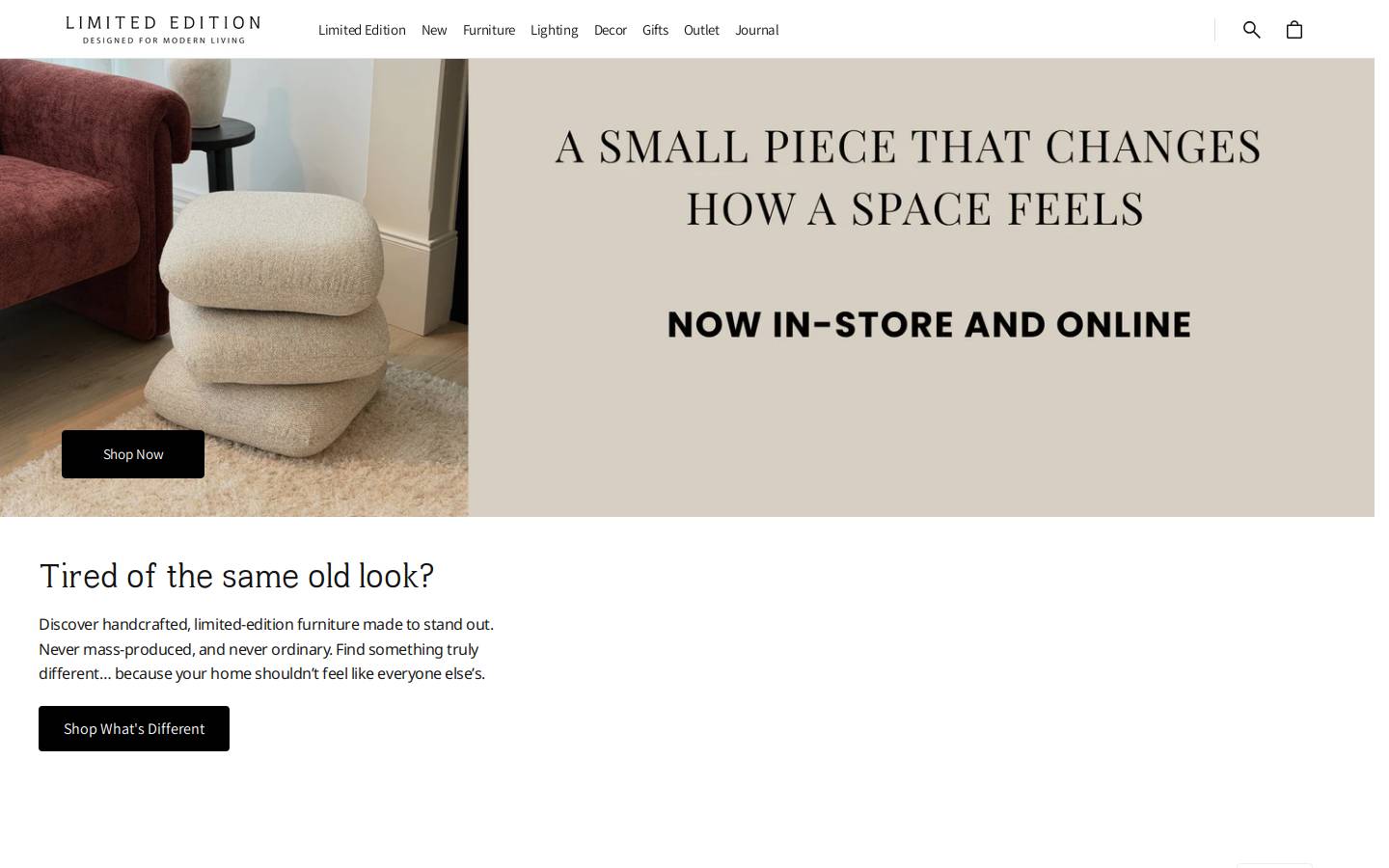 limitededition.co.nz homepage screenshot