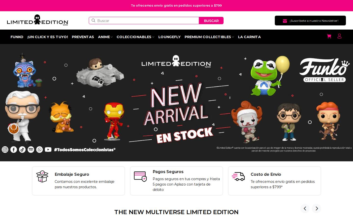 limitededition.mx homepage screenshot