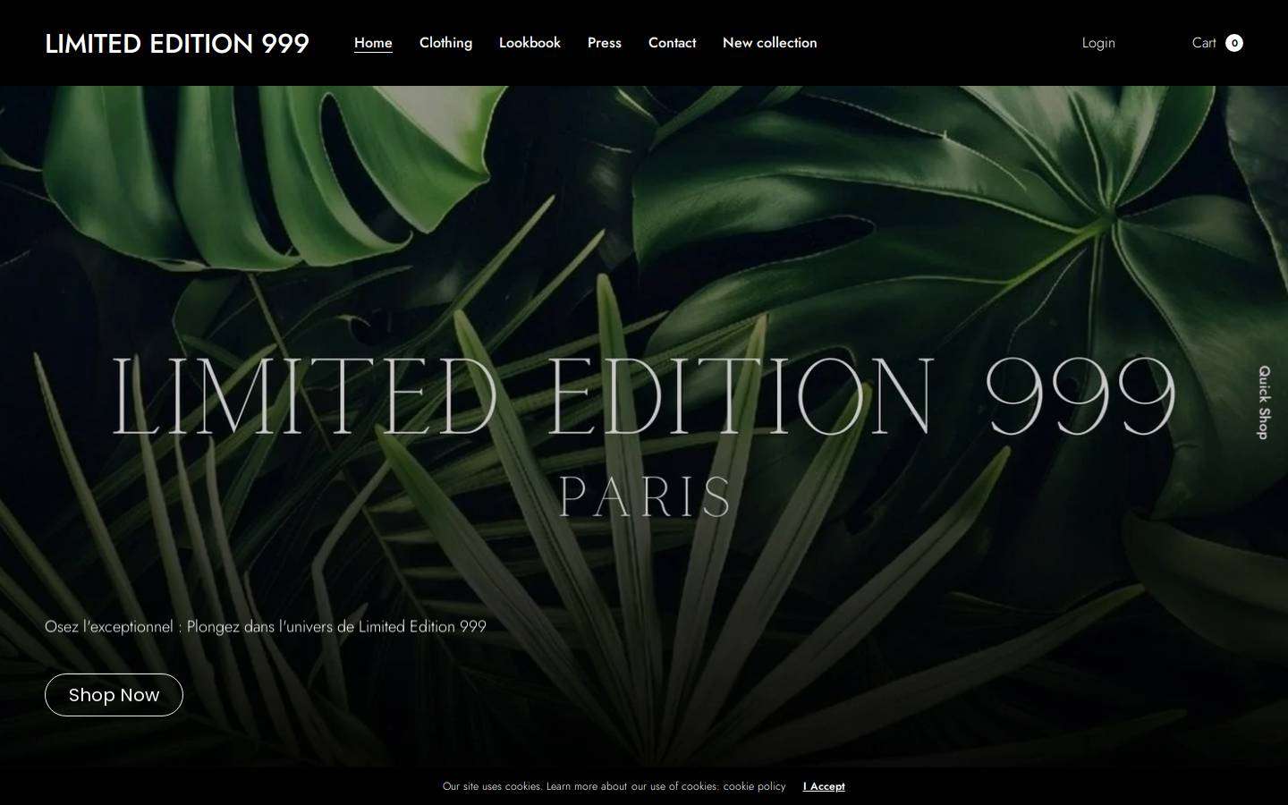 limitededition999.com homepage screenshot