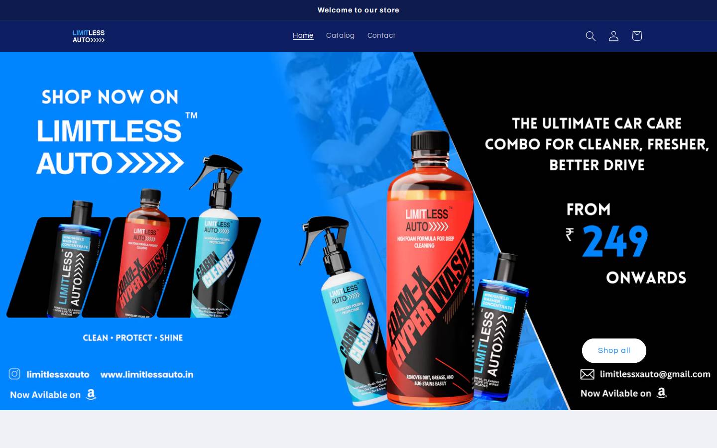 limitlessauto.in homepage screenshot