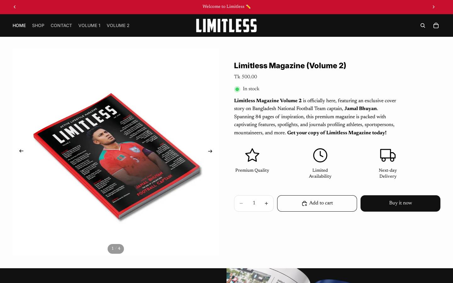 limitlessbd.com homepage screenshot