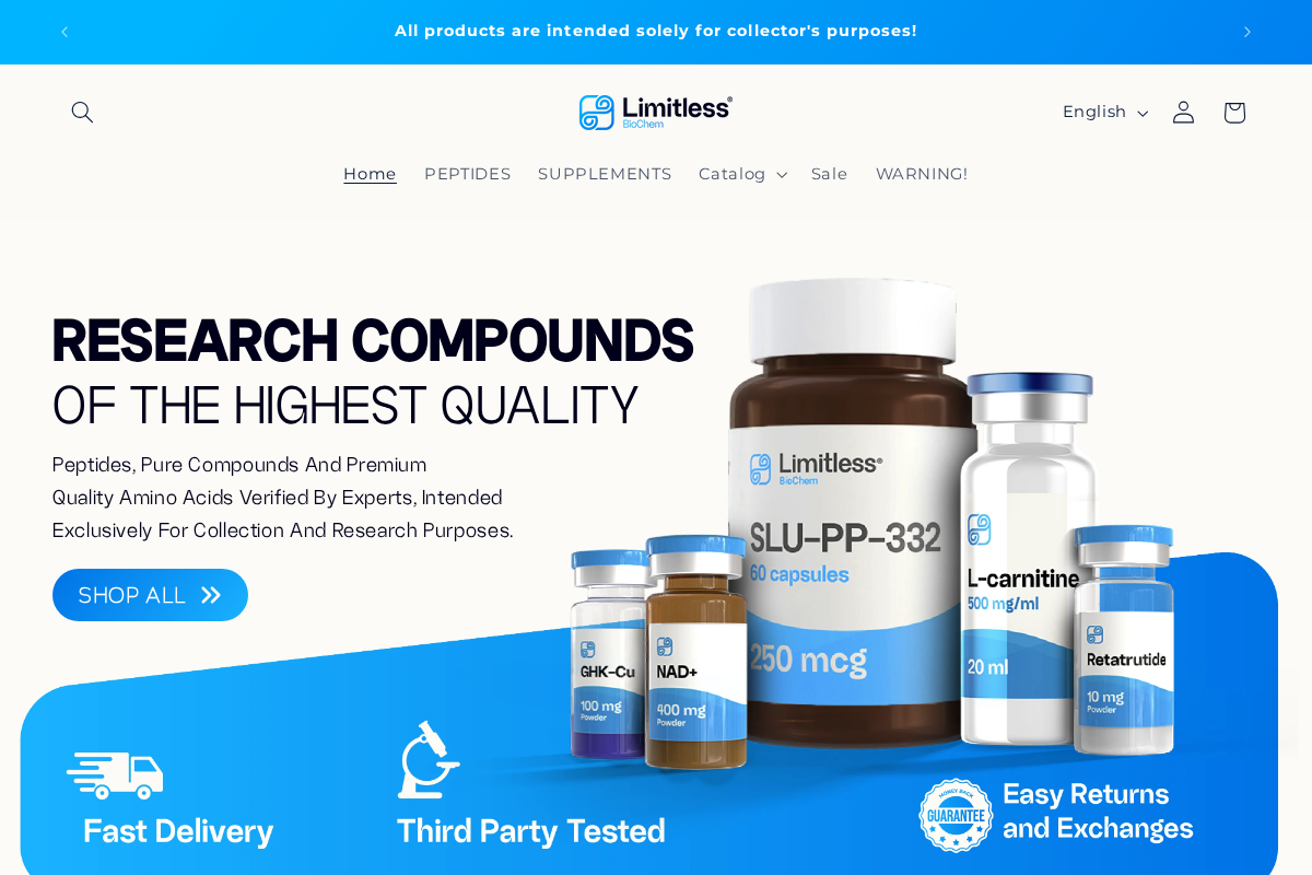 Limitlessbiochem homepage screenshot