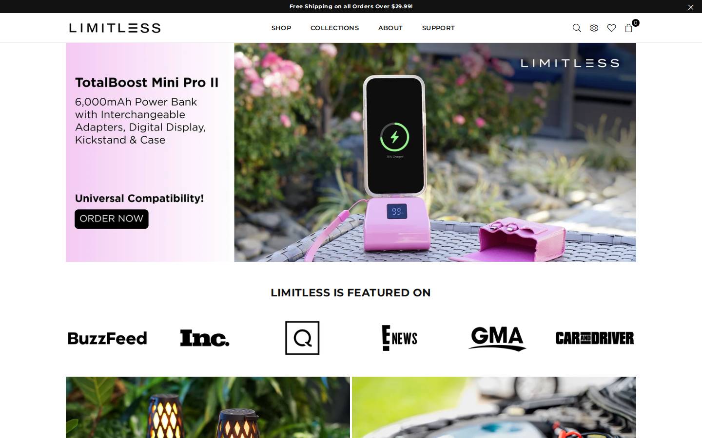 Limitless Innovations homepage screenshot