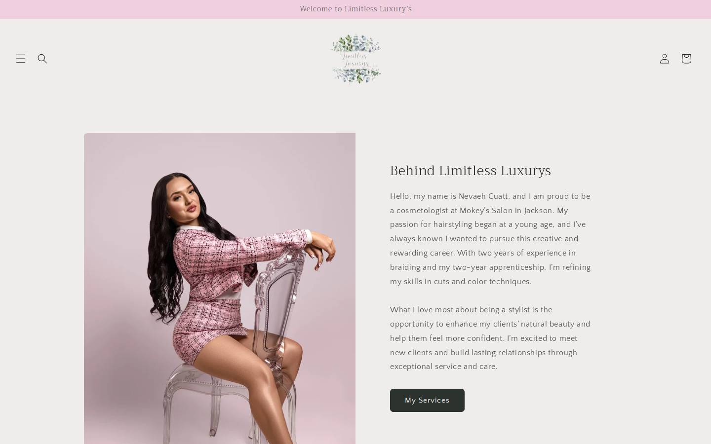 limitlessluxurys.com homepage screenshot