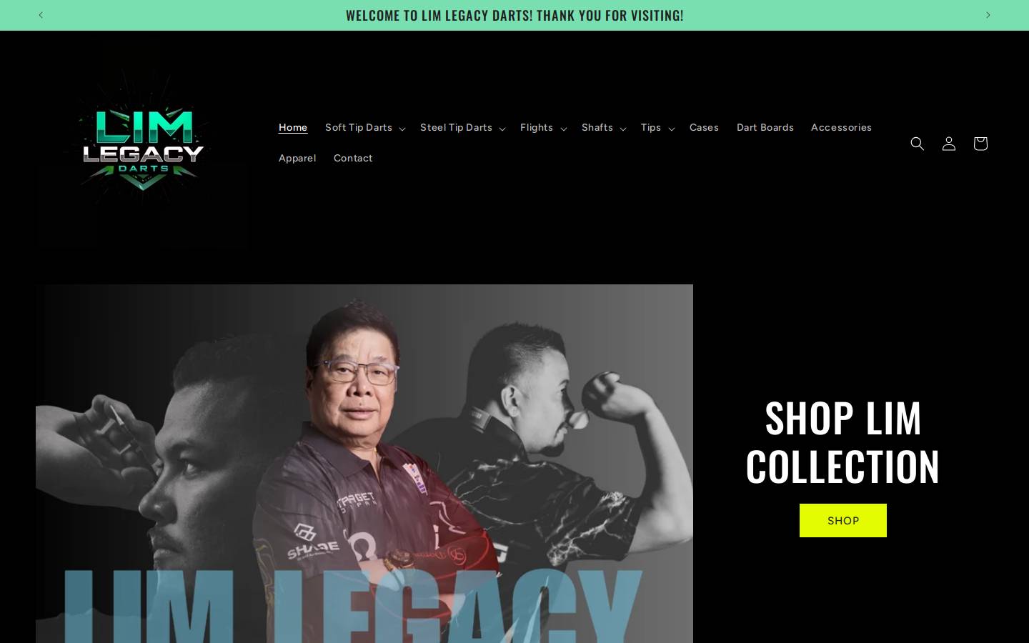 limlegacydarts.com homepage screenshot