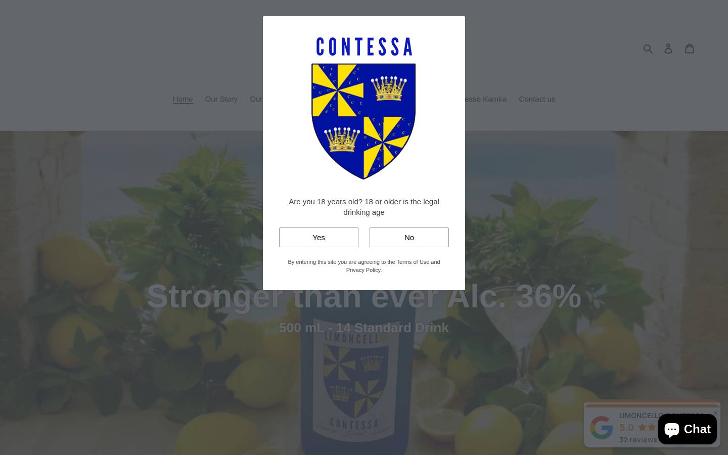 limoncellocontessa.com.au homepage screenshot