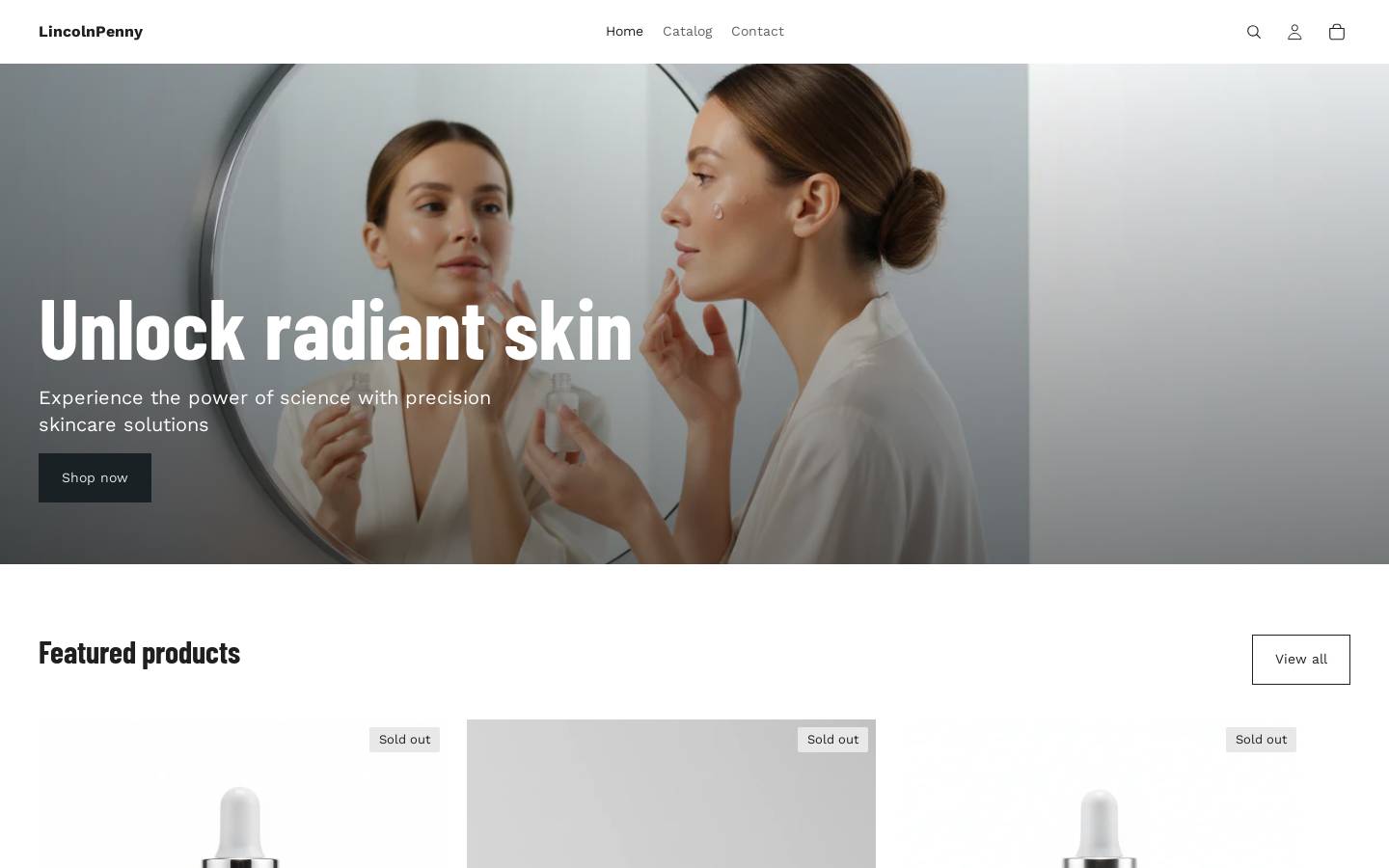 lincolnpennybeauty.com homepage screenshot