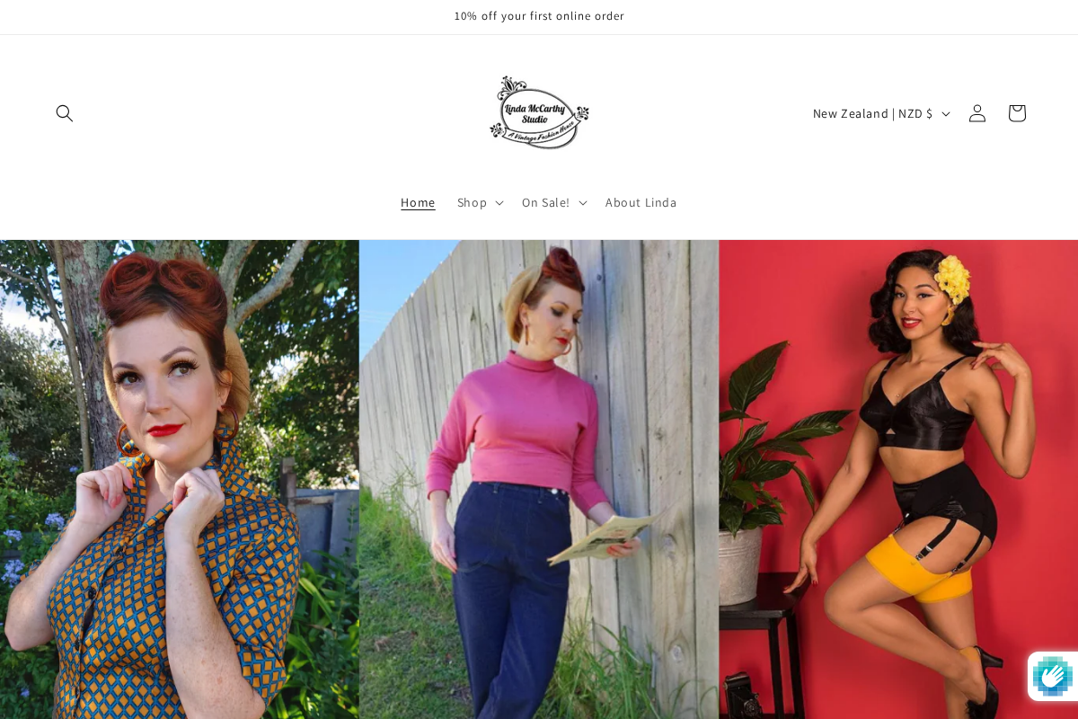 Linda McCarthy Studio homepage screenshot