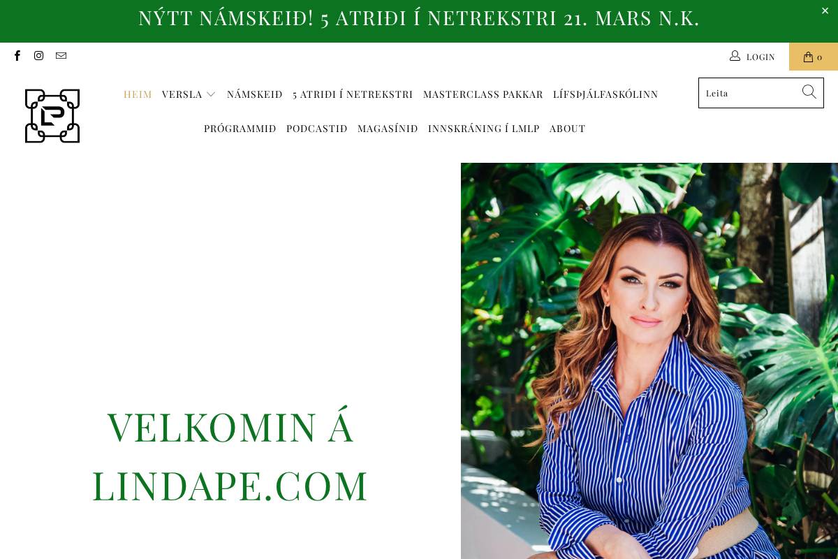 lindape.com homepage screenshot