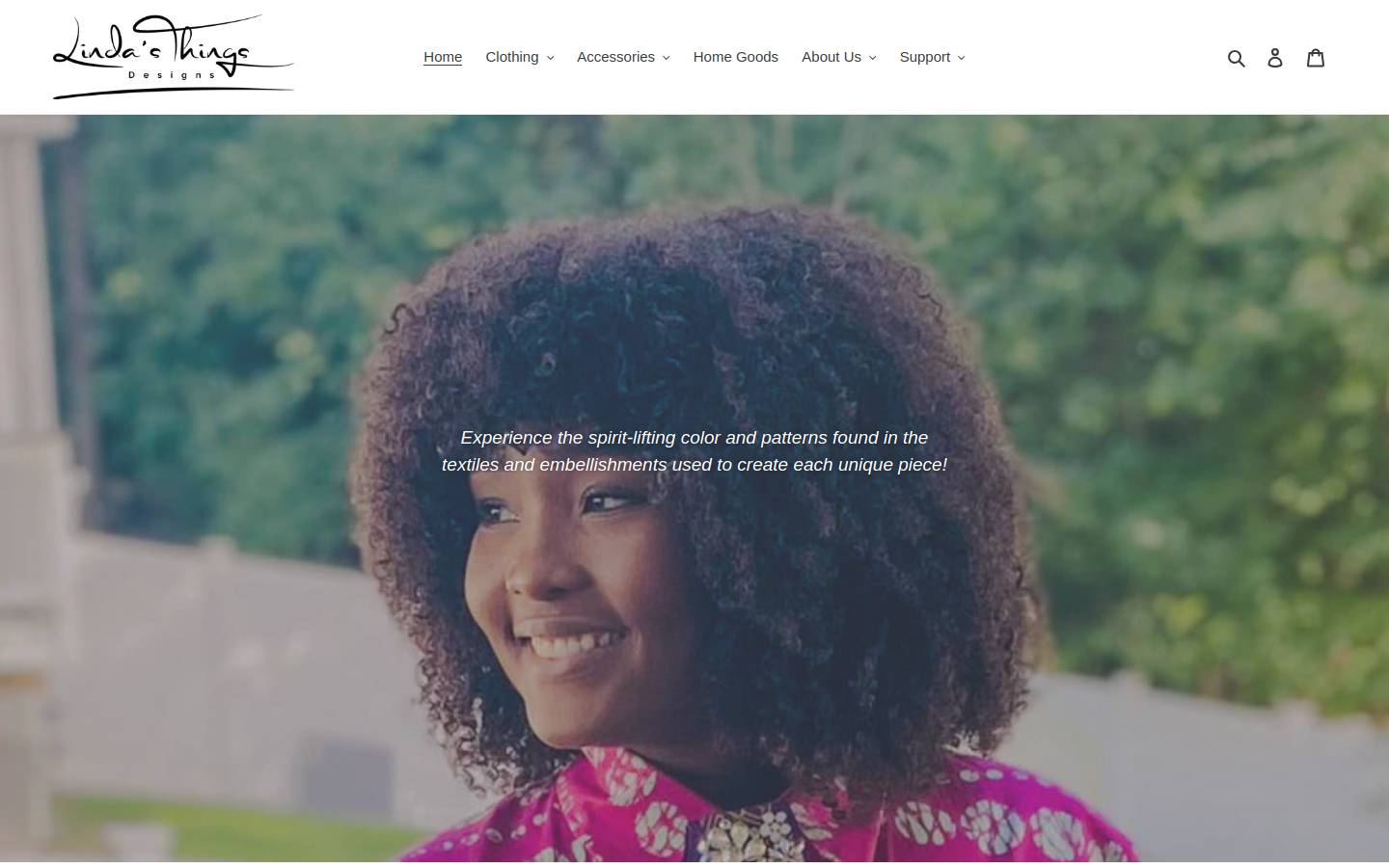 lindasthings.com homepage screenshot