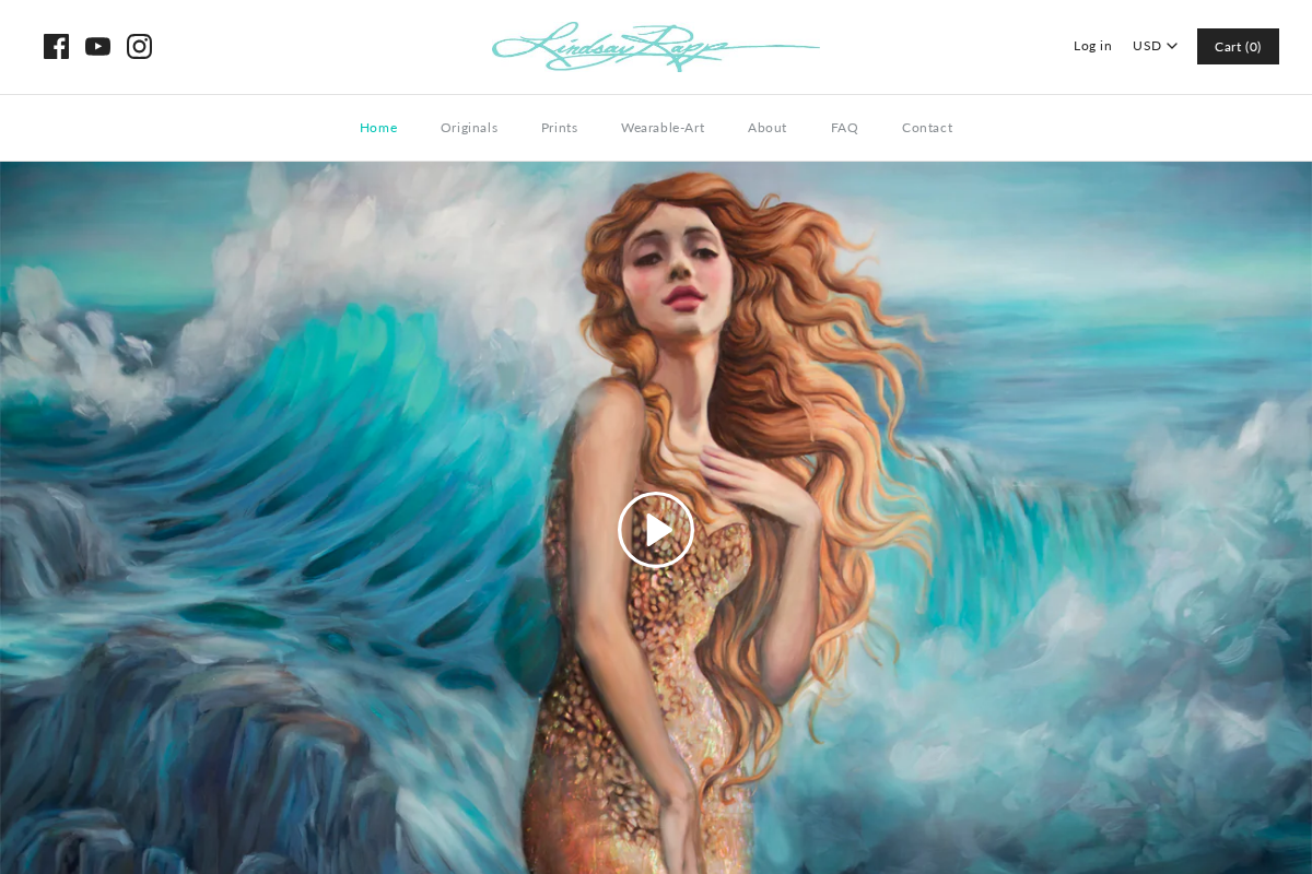 lindsayrappgallery.com homepage screenshot