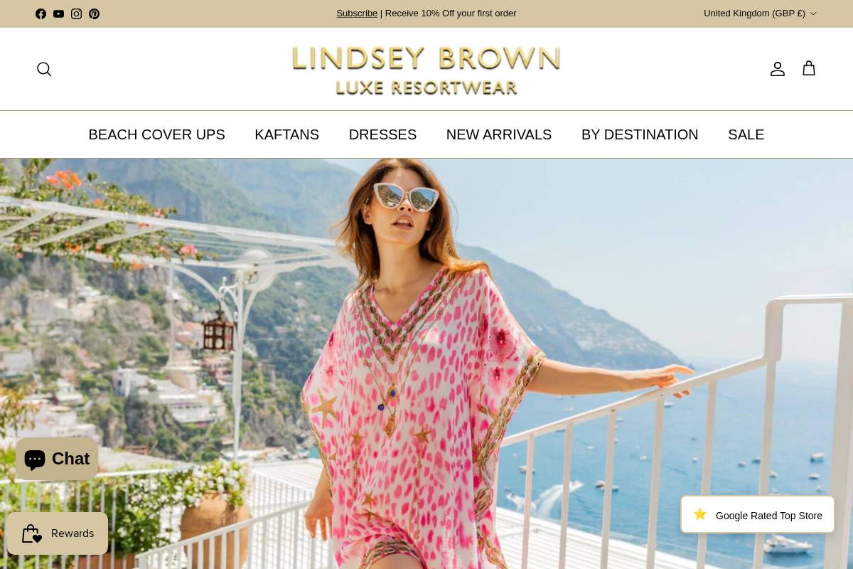lindseybrown.com homepage screenshot